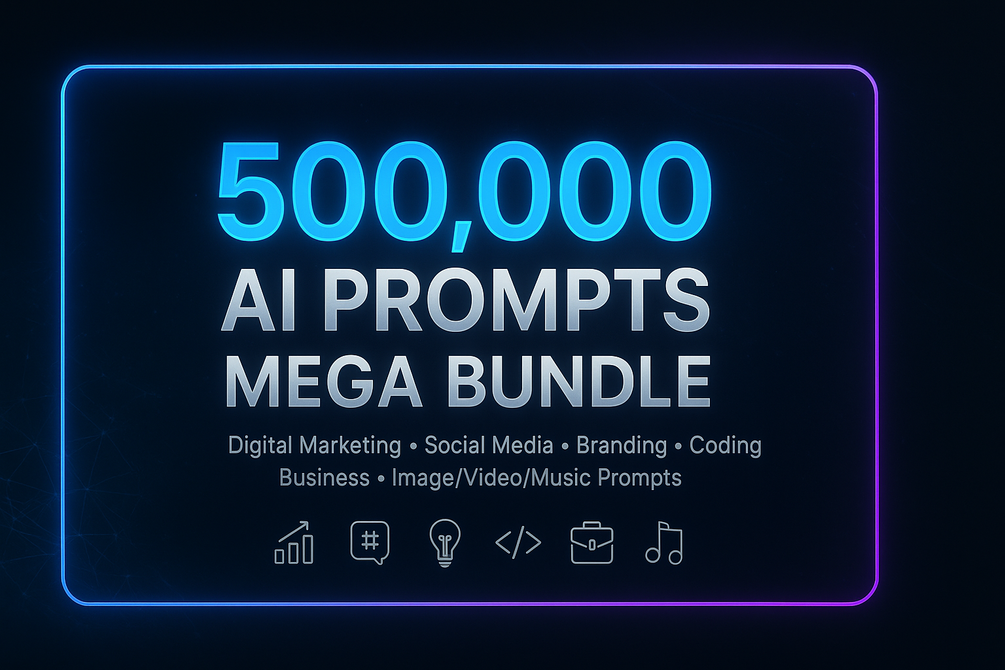 Complete 500K AI Prompt System – All‑in‑One Mega Bundle logo