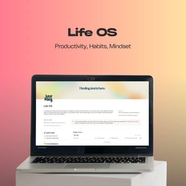 [Notion Template 2026] The Ultimate Life OS: Comprehensive System for Productivity, Habits, Mindset, Goals, Clarity, and Intentional Living