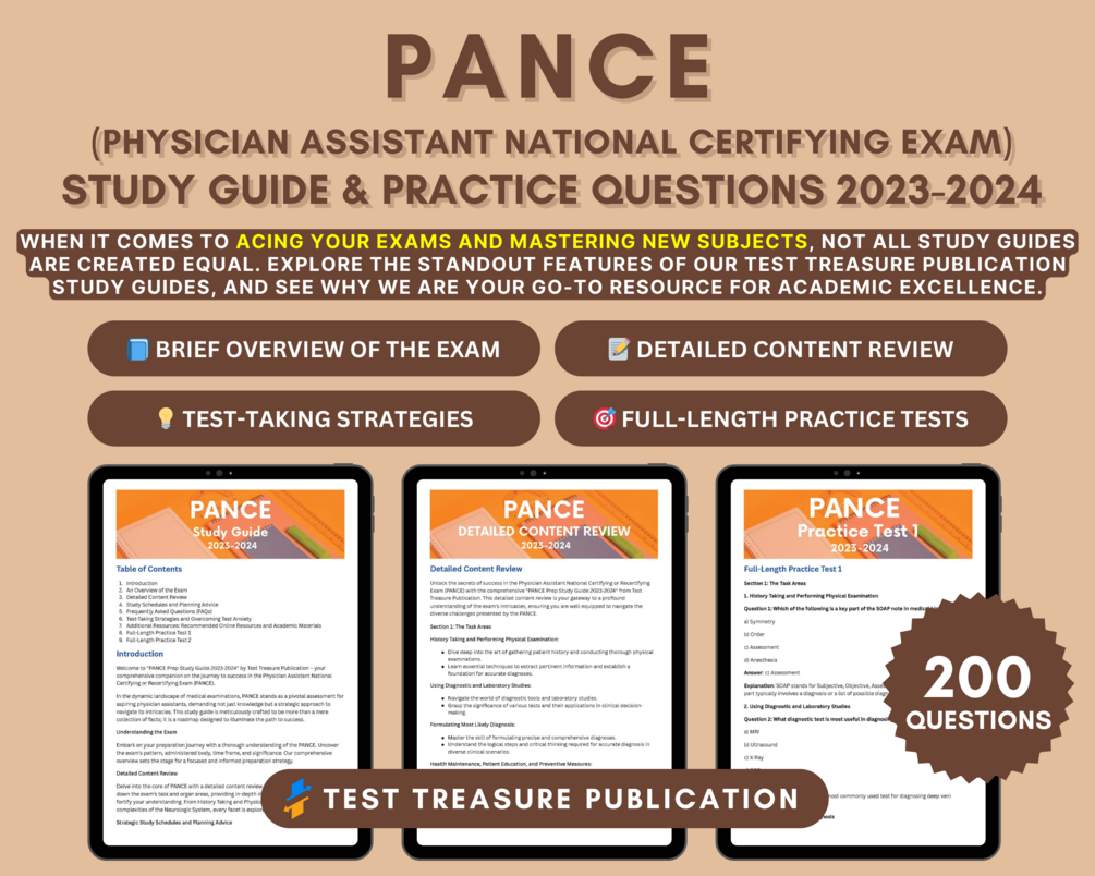 PANCE Prep Study Guide 2023-24: In-Depth Content Review, Practice Test ...