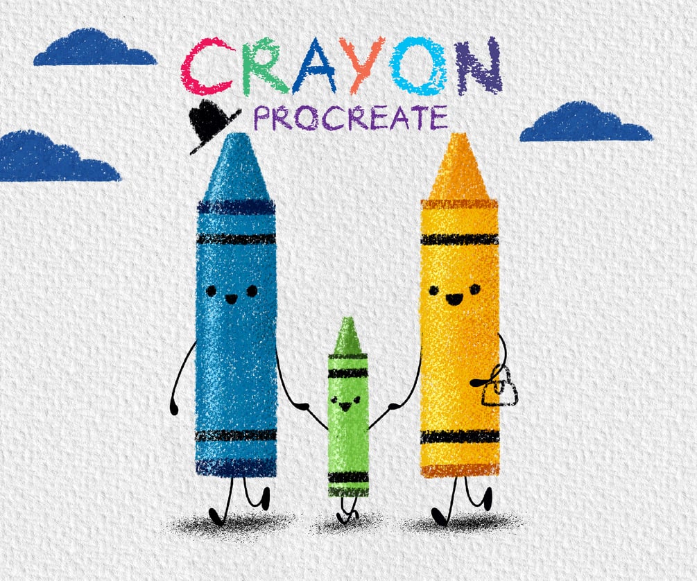 CRAYON BRUSHES for PROCREATE by FOOARC