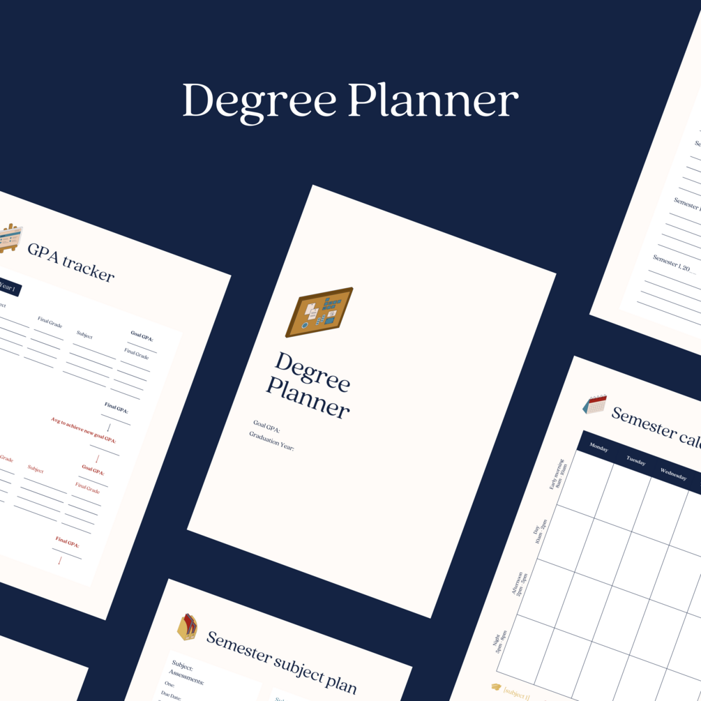 Degree Planner Editable Canva Template