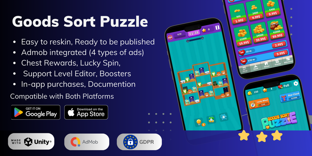 Goods Sort Puzzle - Unity Complete Game media 1