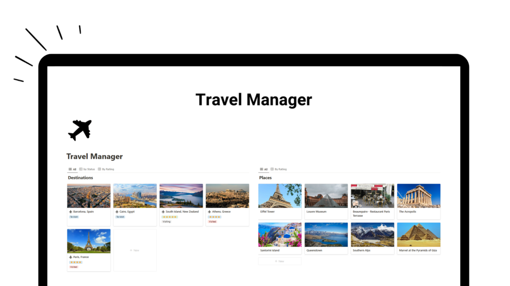 Travel Manager Notion Template