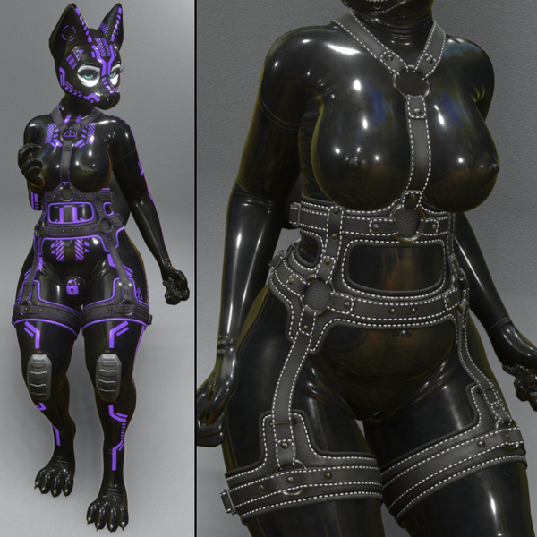 FoxiPaws' Juniper Leather Harness