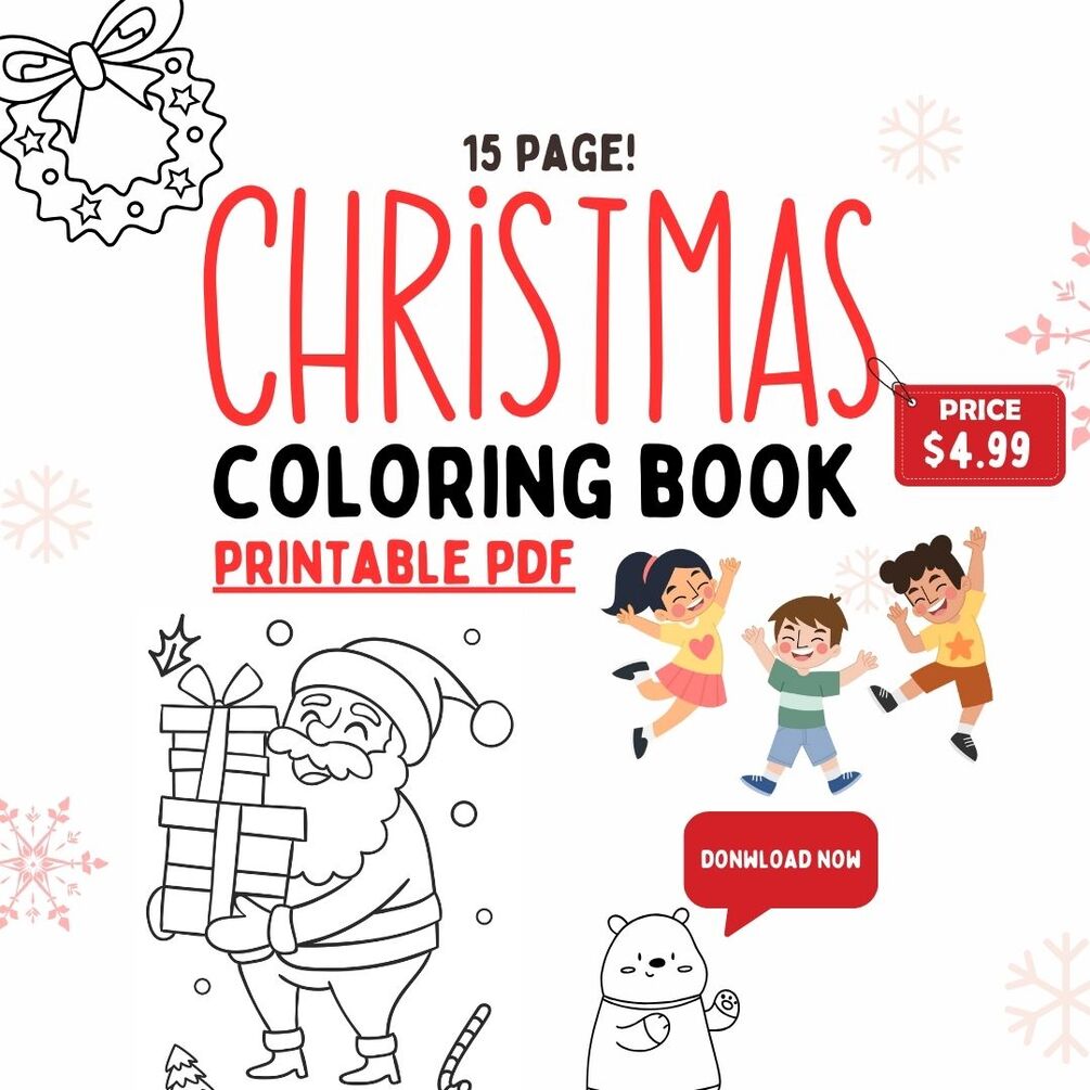 Printable Christmas colouring book