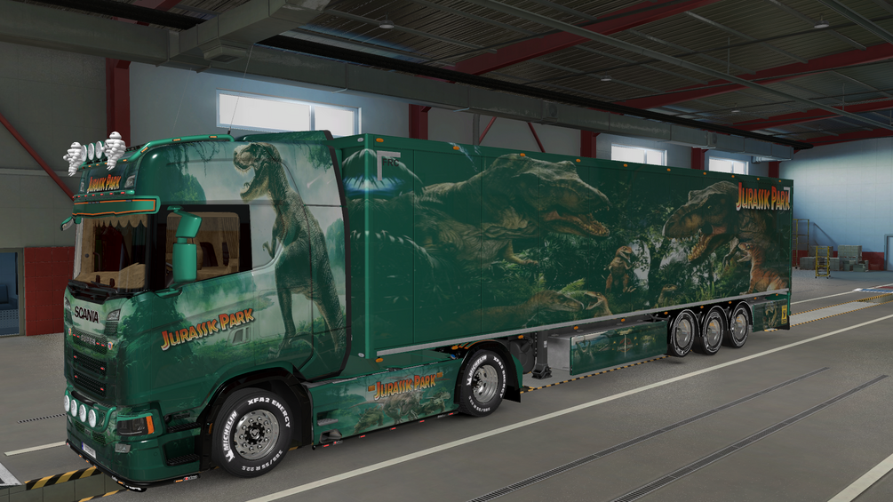Scania S 2016 & Box Trailer | Jurassic Park by STEMOS|designs