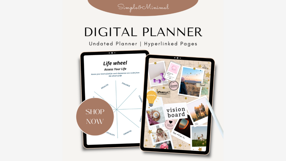 Digital vison board planner