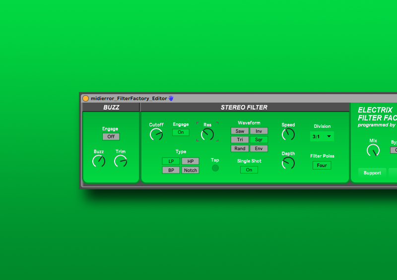 Electrix Filter Factory Editor [Max4Live]