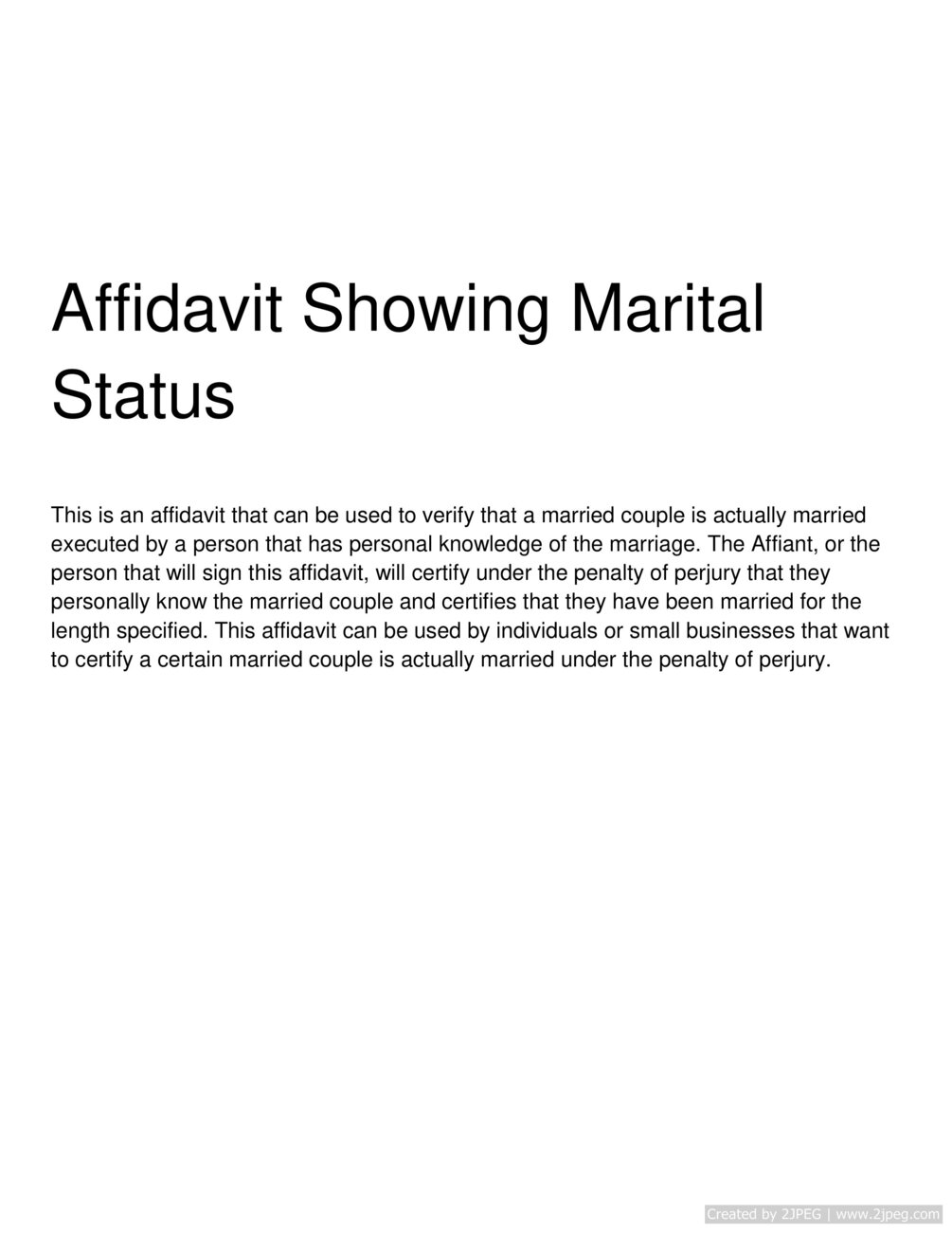 Affidavit Of Marital Status Sample Fill Online Printa vrogue.co