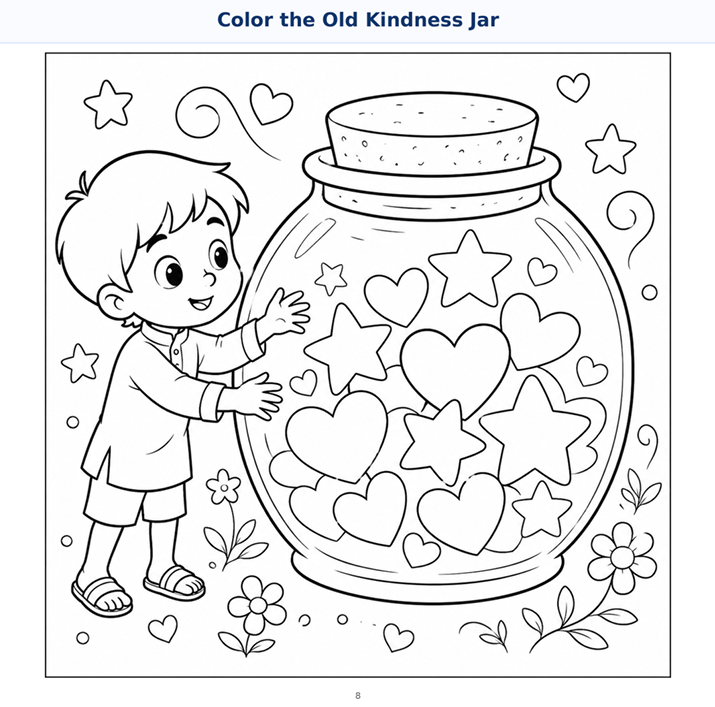 The Boy Who Collected Kindness – A Story and Coloring Activity Book preview image 12