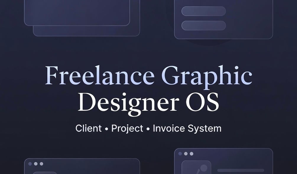 Freelance Graphic Designer OS Notion template preview
