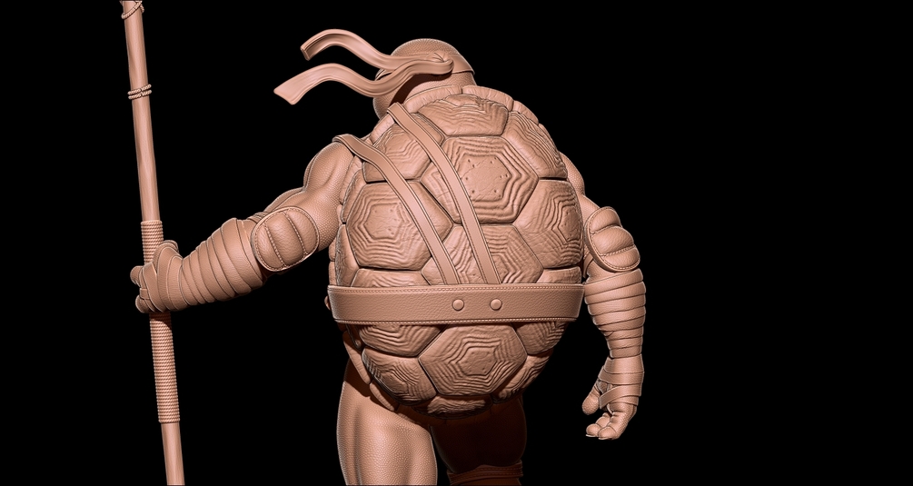 Fanart TMNT Donatello Triumphant Statue 3D model 3D printable