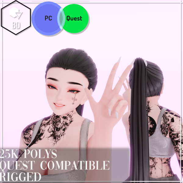 Ponytail hair by Blake_D