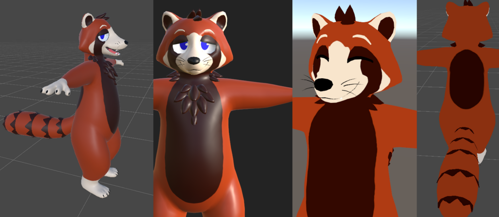 Red Panda Texture (for Moopdrea's VRChat Raccoon Avatar)