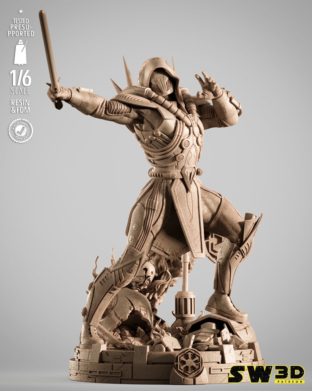 SW3D August 2025 Term Darth Marr Sculpture - Star Wars 3D Models - Tested and Ready for 3D printing