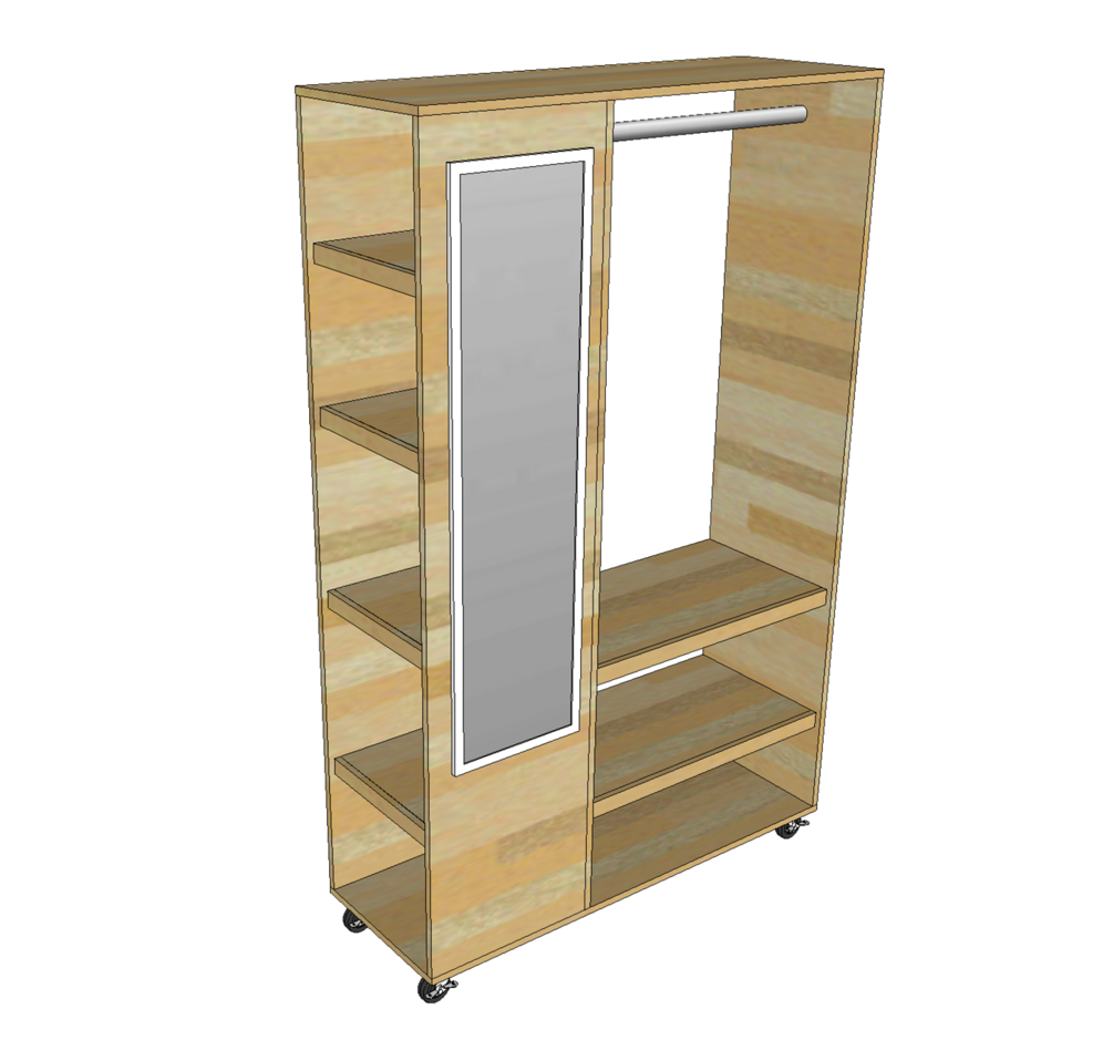 portable wood closet