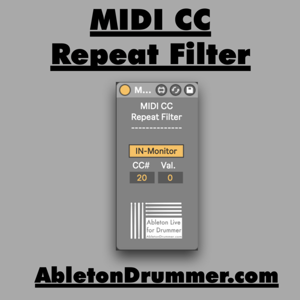 MIDI CC REPEAT FILTER - Max for Live Device for Ableton Live