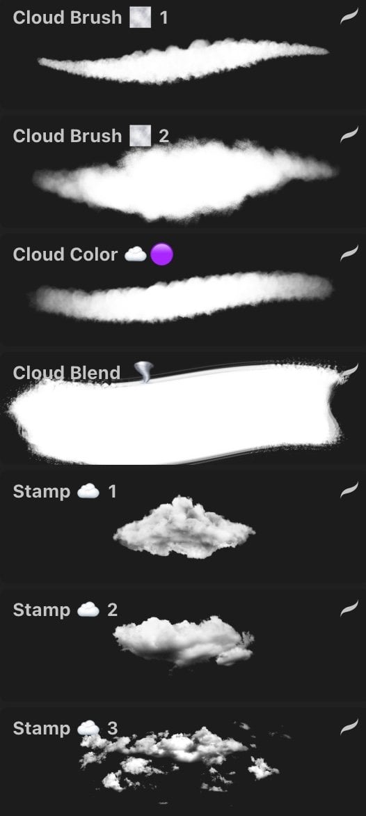 FREE Clouds Brush Set for Procreate!
