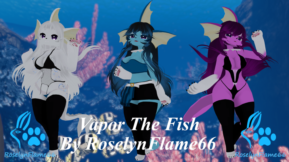 Vapor the Fish Deira VRChat Avatar (Quest Compatible) *18+ 