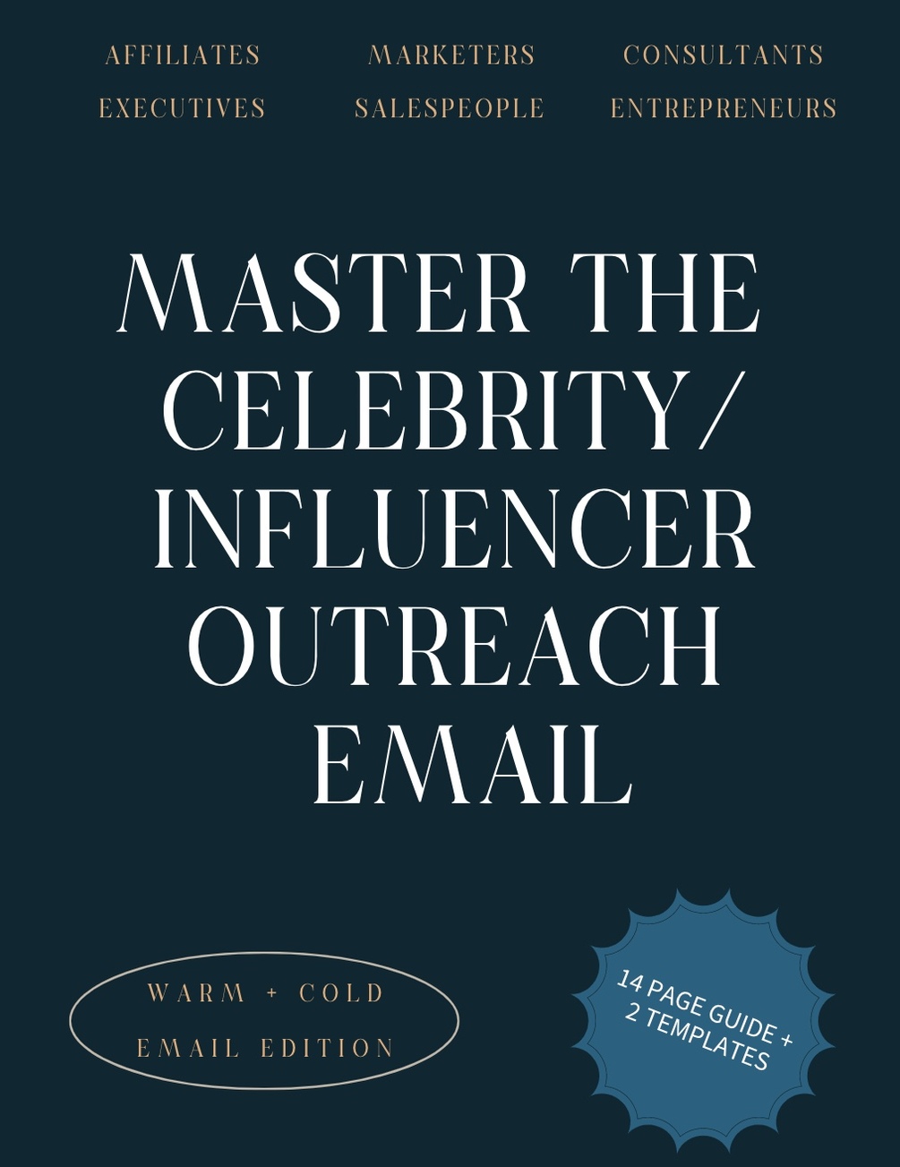 Celebrity and Influencer Outreach Email Template, Editable Email for