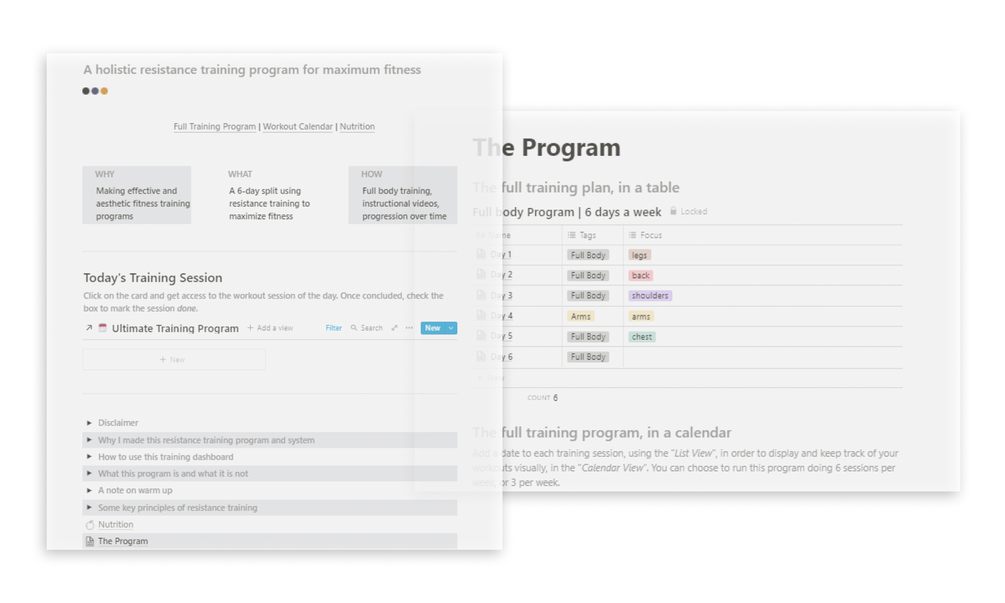 Ultimate Workout Tracker – Notion Template — Notionery