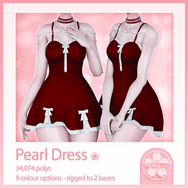 ❀/ Pearl Dress / VRC | Vtuber asset by Darcy