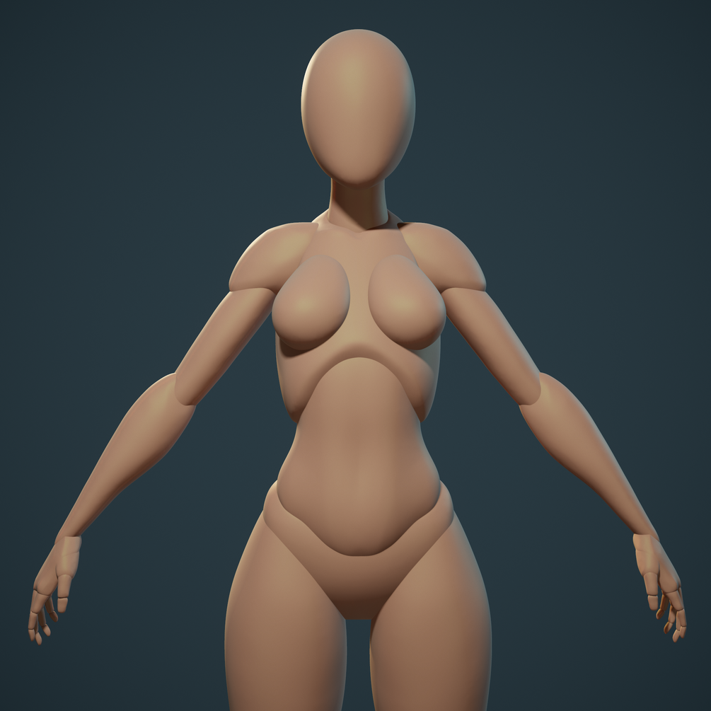 Female body Base mesh | 3D model