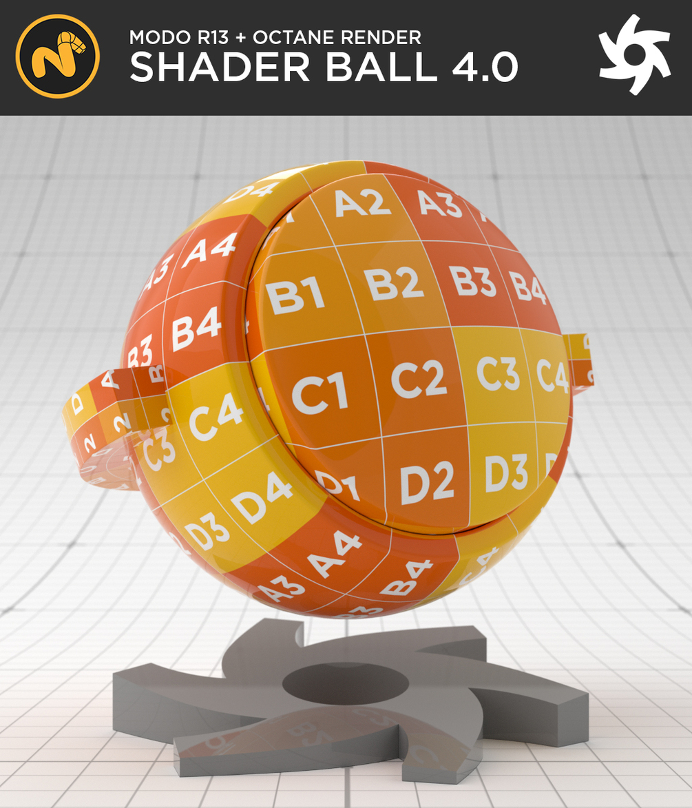 TStudio shader ball MODO Octane render V 4.0