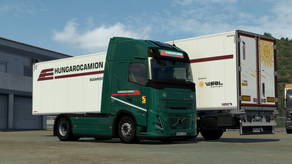 HUNGAROCAMION (WSZL) skin combo for Schmitz Sko trailer dlc and Volvo FH 2022 Premium by Sanax , AERO .ETS2 by ANGYALFOLDI