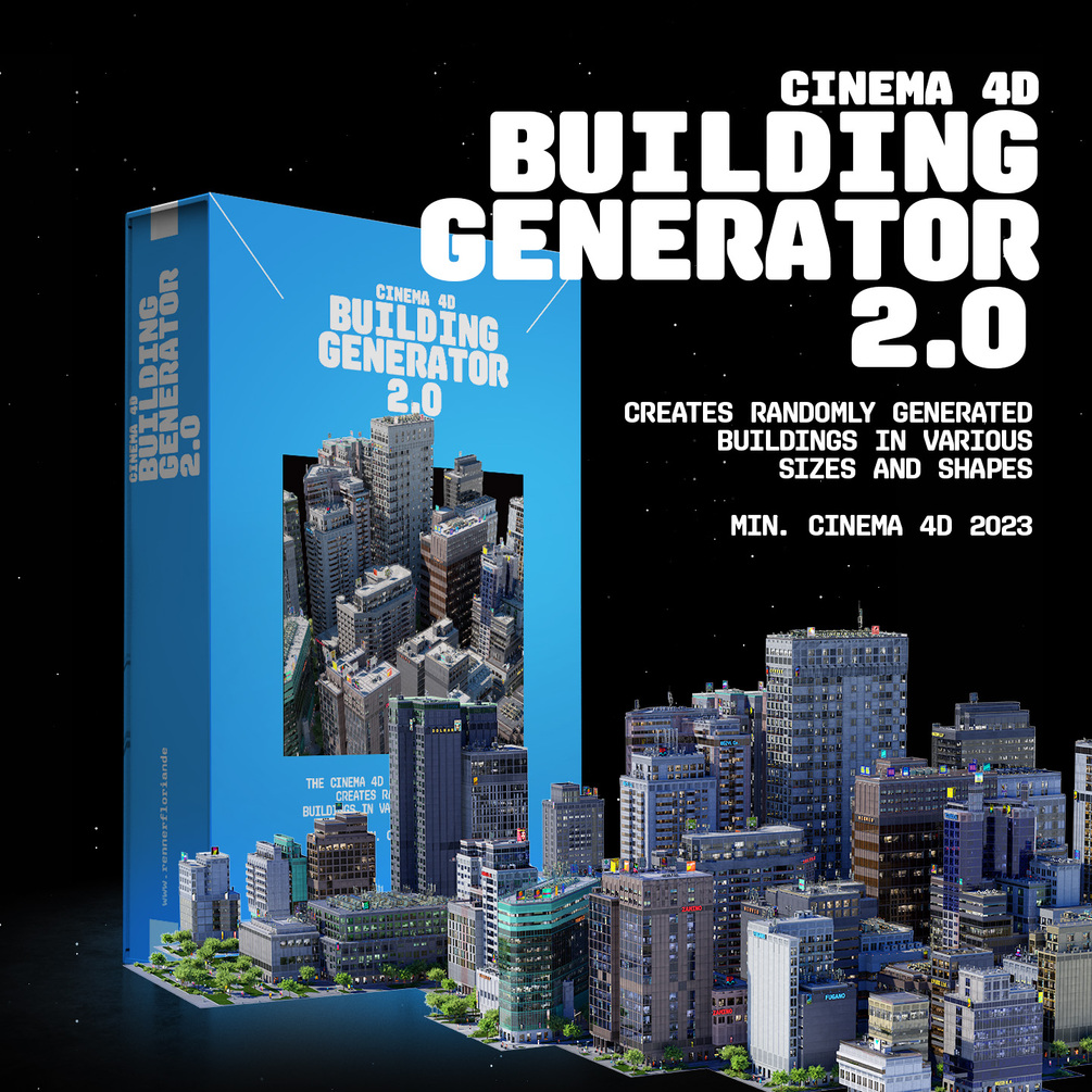 C4D Building Generator2.0 Version 2023 R2024 UPDATE