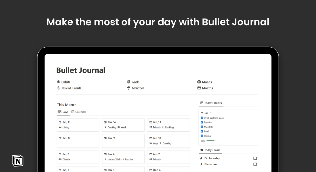 20+ Notion Bullet Journal Templates 2023: Time to Get Organized!