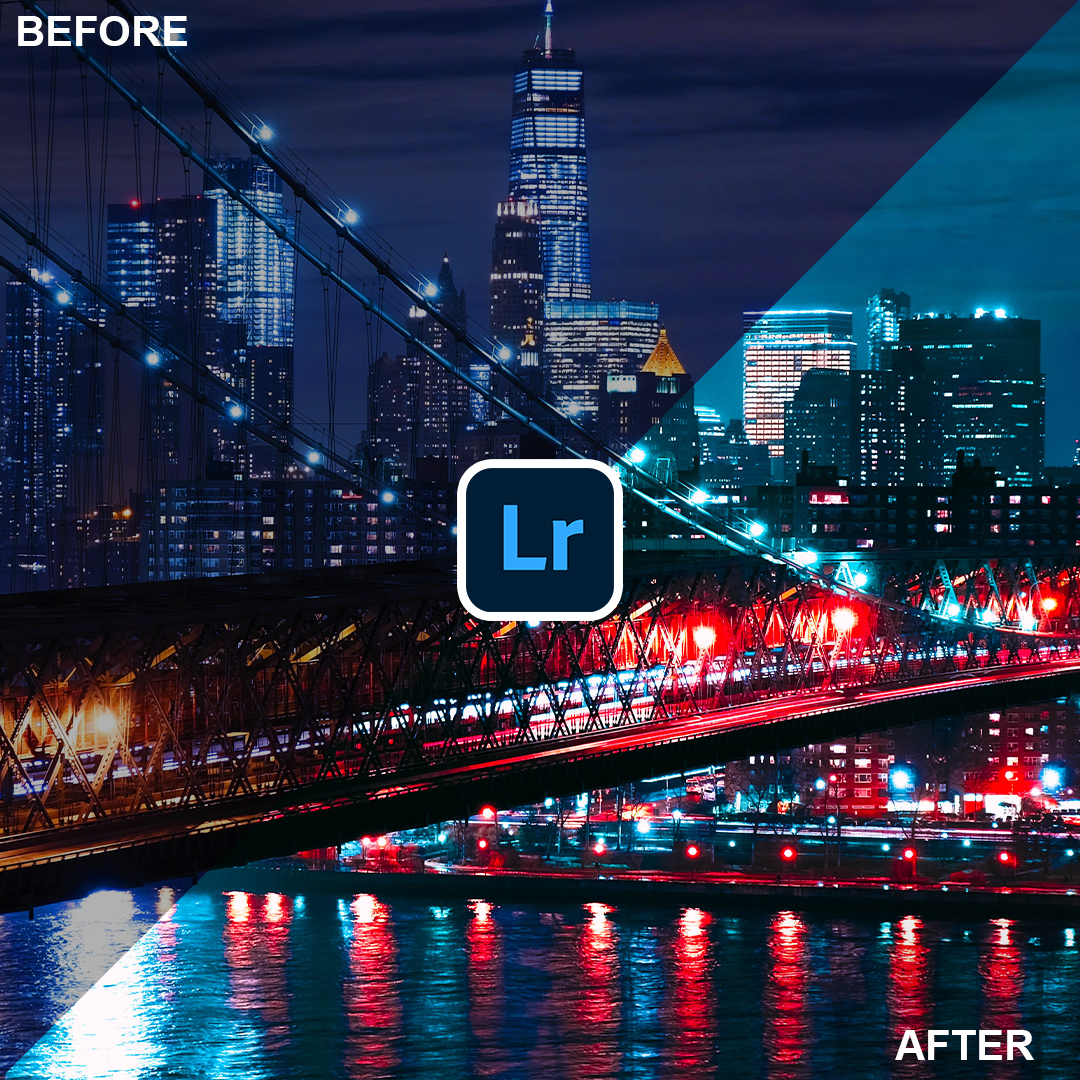 Neon city premium lightroom presets moody presets neon presets dark