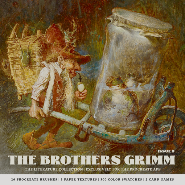 The Brothers Grimm Procreate Kit (Procreate Brushes, Color Palettes, Paper Textures & Card Games) - Procreate Brush Pack