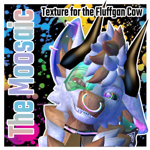 Moosaic Fluffgan Cow Texture