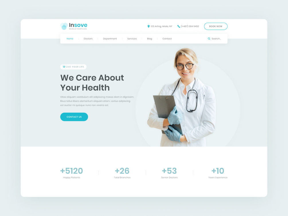 Insove - Medical Healthcare Free Figma Website Template