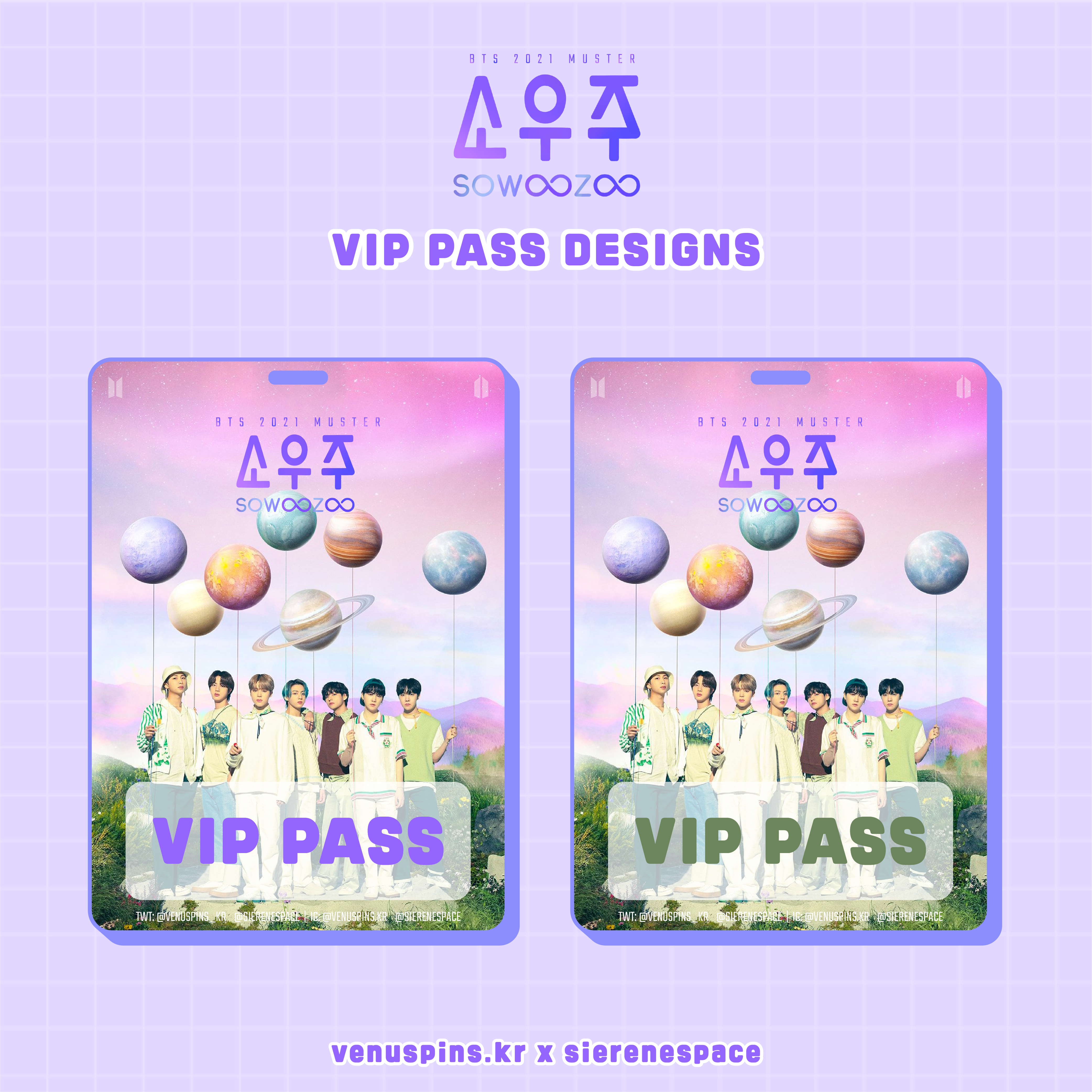 FREEBIE] SOWOOZOO BTS MUSTER 2021 FREE TO PRINT TICKET, WRISTBAND 