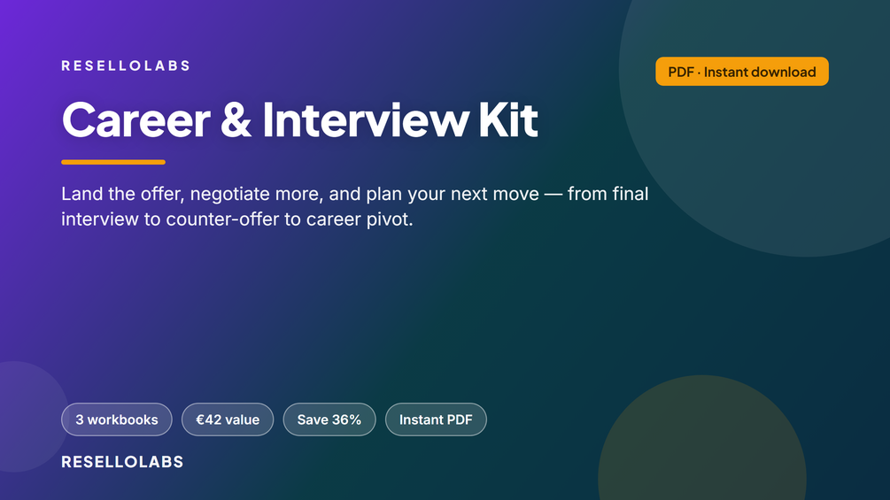 Look inside Career & Interview Kit — real pages