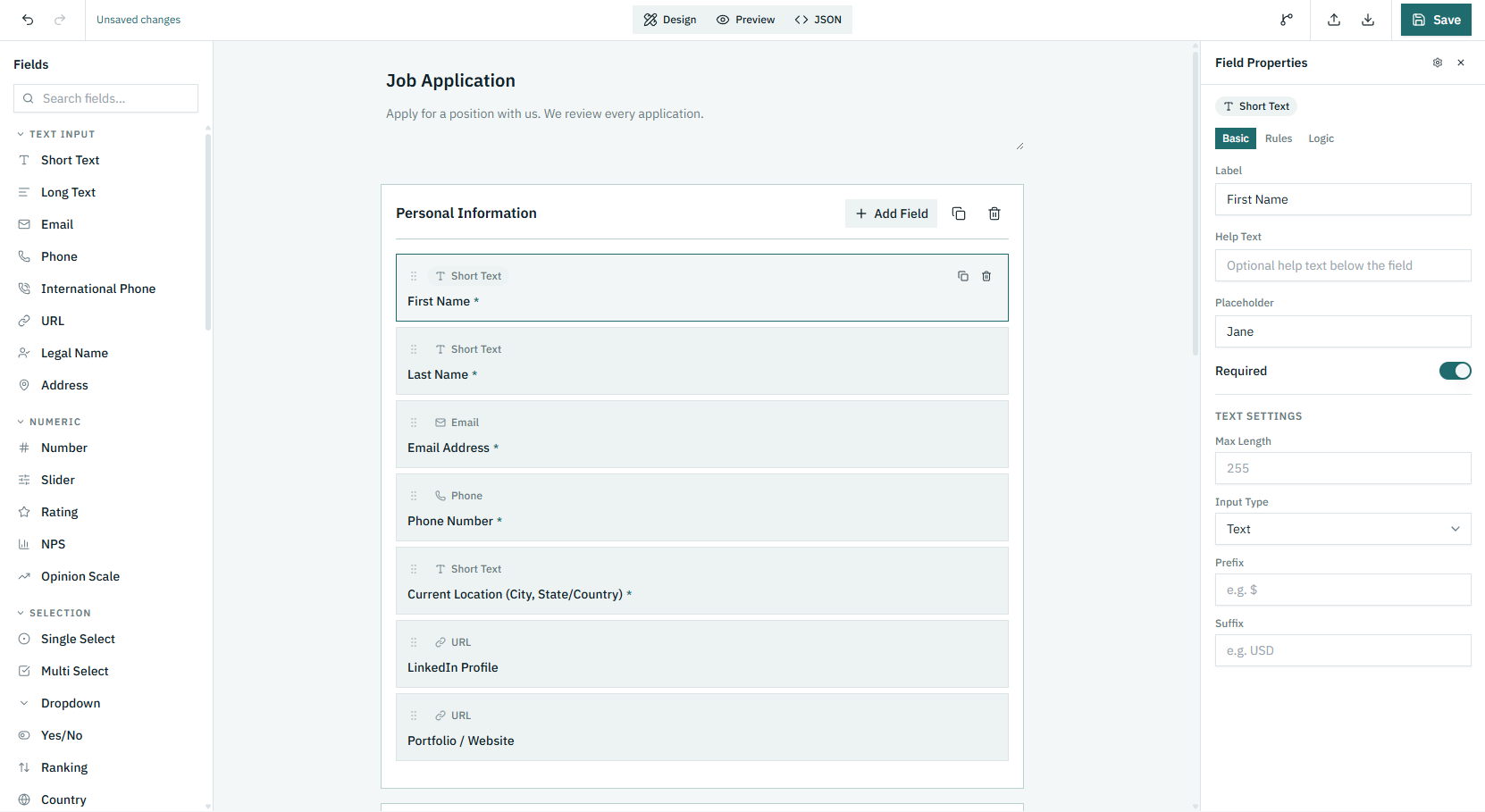 FormBuilder