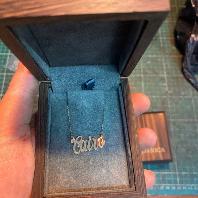 Personalized Solid Gold, 14K Solid Gold Name Necklace, Custom Name