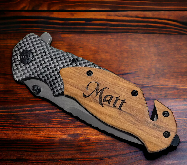 Customized Knives for Men Perfect Groomsmen Gifts Custom Wood Knife