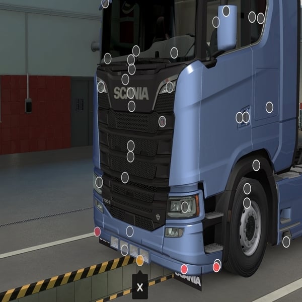 ´ [front mudflaps tuning part] Scania NG OLD Style front bumper extension (lipo) with high beam by WC007 D3SIGN