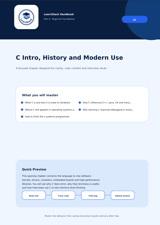 C Programming Complete Handbook 2026 — Beginner to Advanced Interview-Ready Guide 1  preview image 10