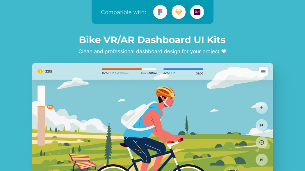 Bike VR/AR Dashboard UI Kits