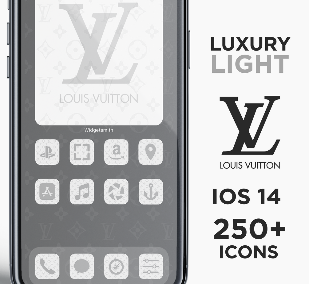 Louis Vuitton (Light) - Luxury iOS 14 Icons - 250+ Included