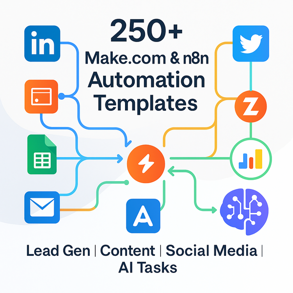 250+ Make.com & n8n Automation Templates – Lead Gen | Content | Social Media | AI Tasks