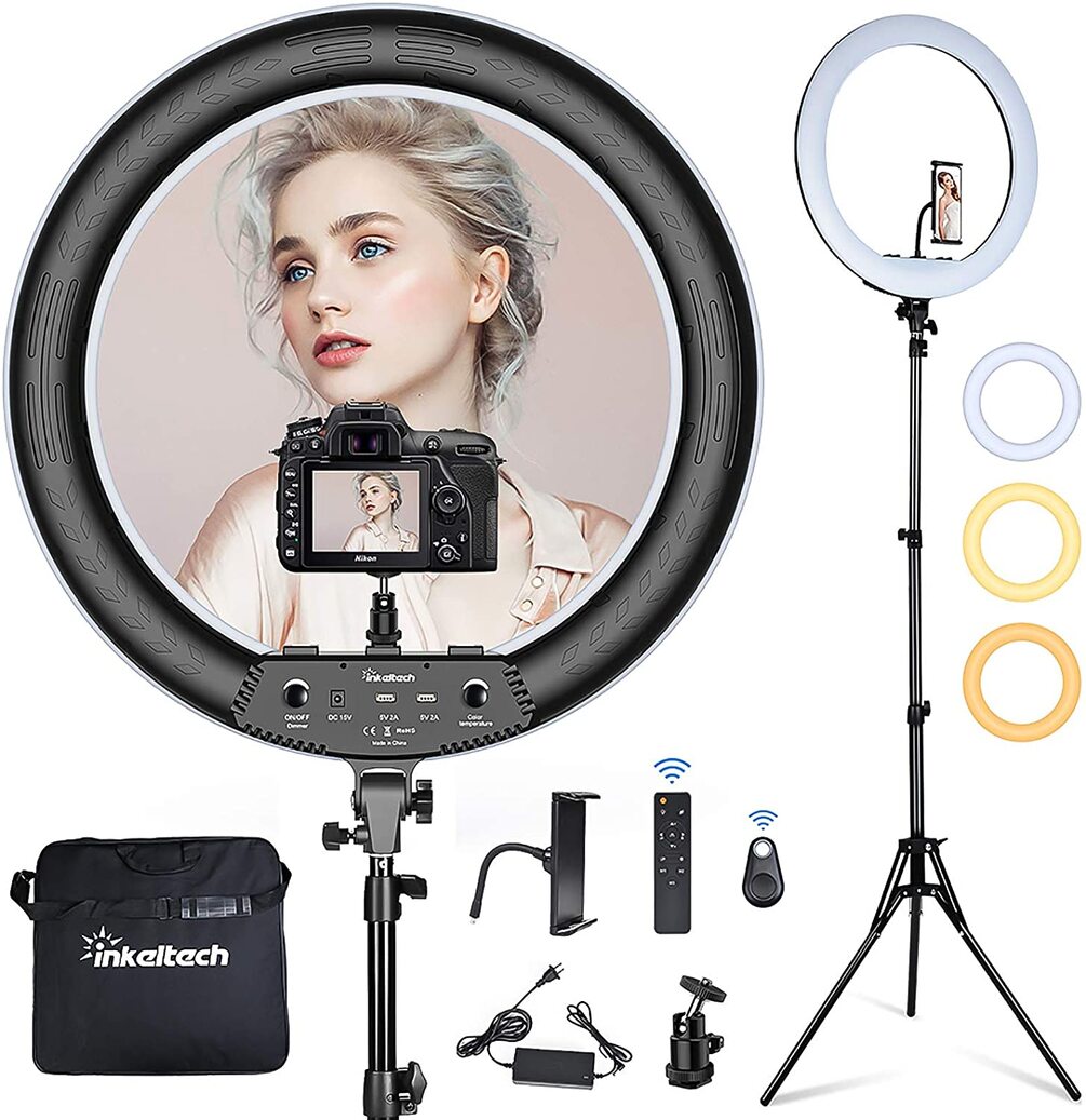  21 inch Ring Light with Tripod and Phone Holder, LED Light Ring for ...