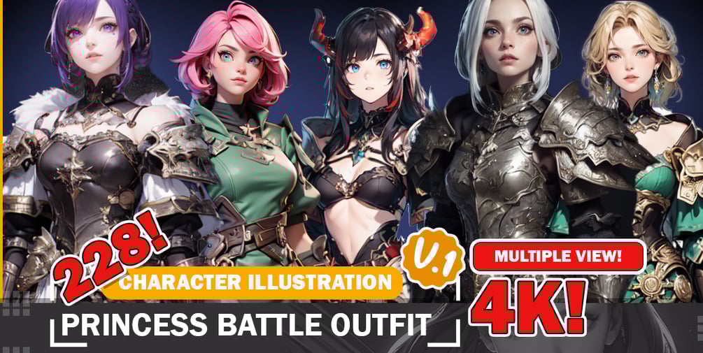 228 Princess Battle Outfit Various Outfit Beauties Characters Reference ...