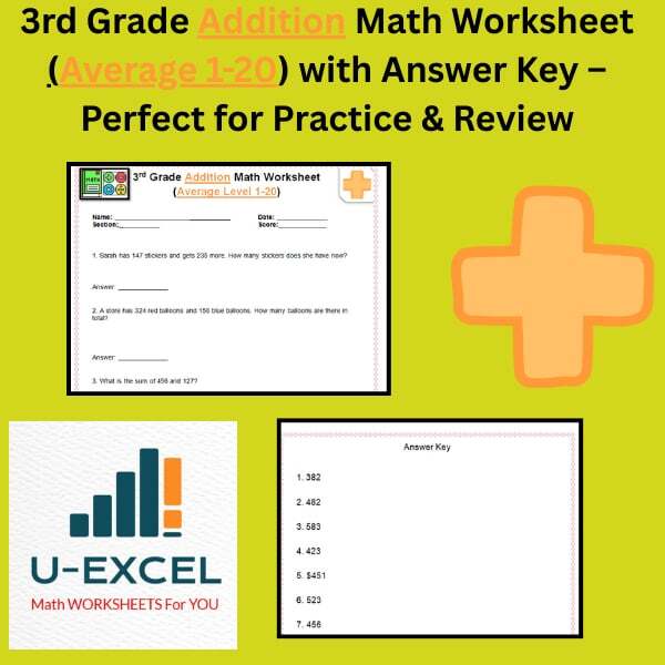 3rd Grade Basic Operations Bundles with answer key - Perfect for ...