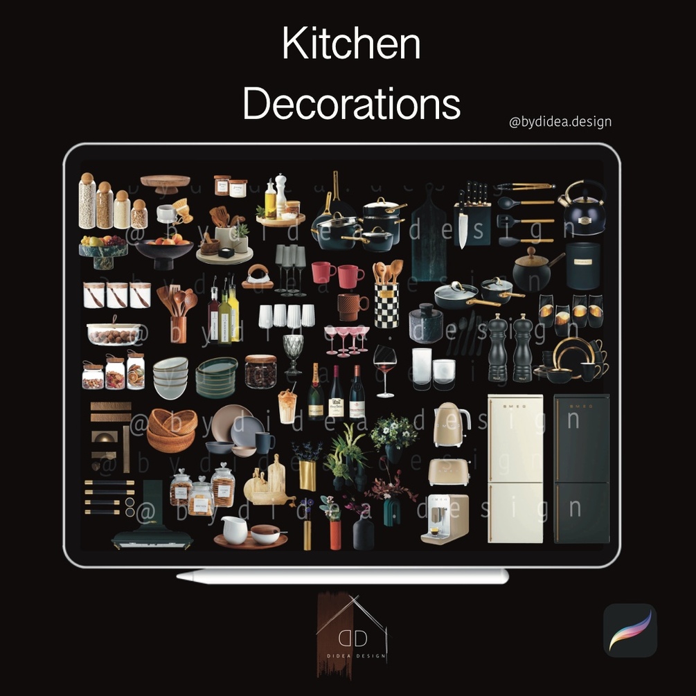 Procreate kitchen decoration Cutouts