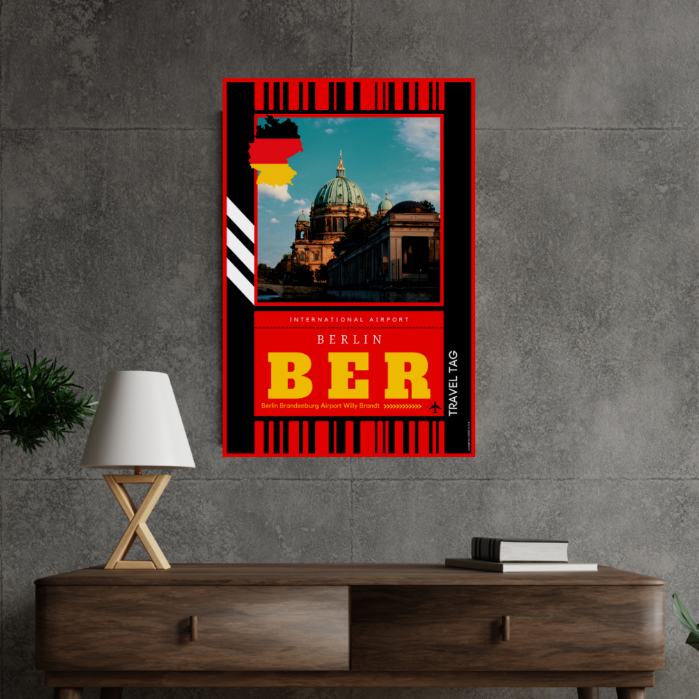 BER BERLIN PRINTABLE AIRPORT CODE WALL ART